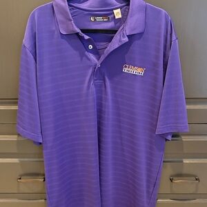 Purple Clemson University Polo Shirt Size Large